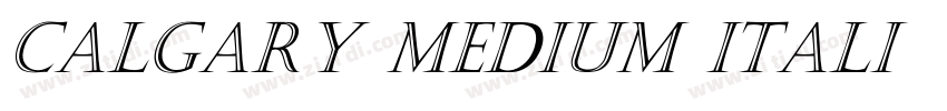 Calgary Medium Itali字体转换